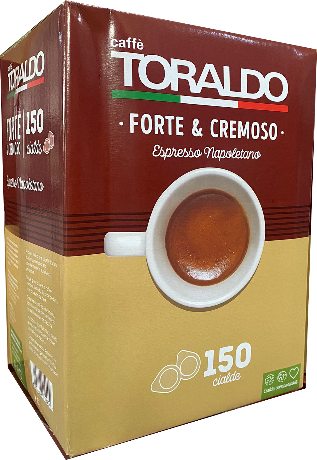 Cialda caffè Toraldo miscela CREMOSA 150 pz