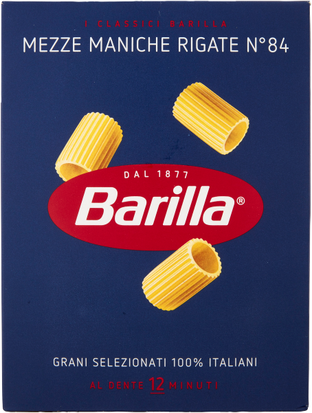 Barilla Mezze Maniche Rigate N.84 - 500 g - 1