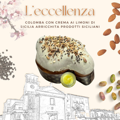 Colomba Artigianale ECCELLENZA ai limoni di Sicilia - 1 kg - Pré-commande Livraison env. 10 mars 2024