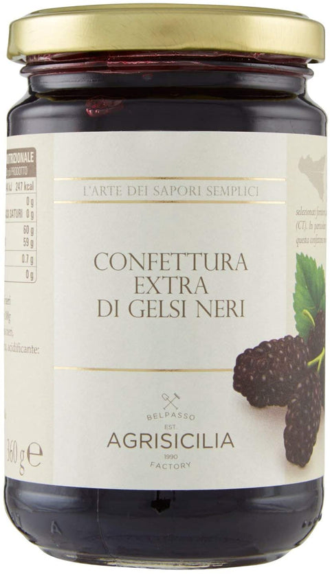 Agrisicilia Confettura Extra di Gelsi Neri di Sicilia - 360 g