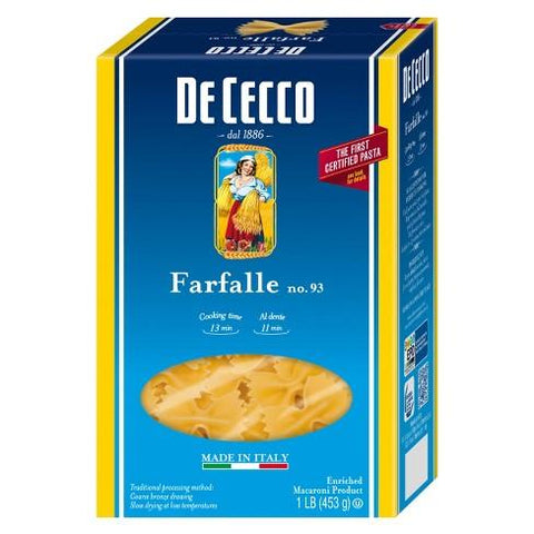 DE CECCO FARFALLE - 500gr - Butera Eats